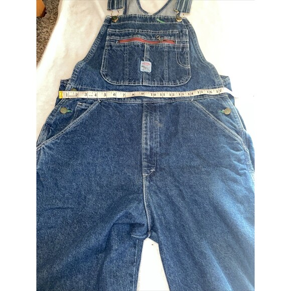 Vintage Mens Jean Denim Bib Overalls Pointer Brand Sz 36 Short Made in USA - Picture 6 of 15